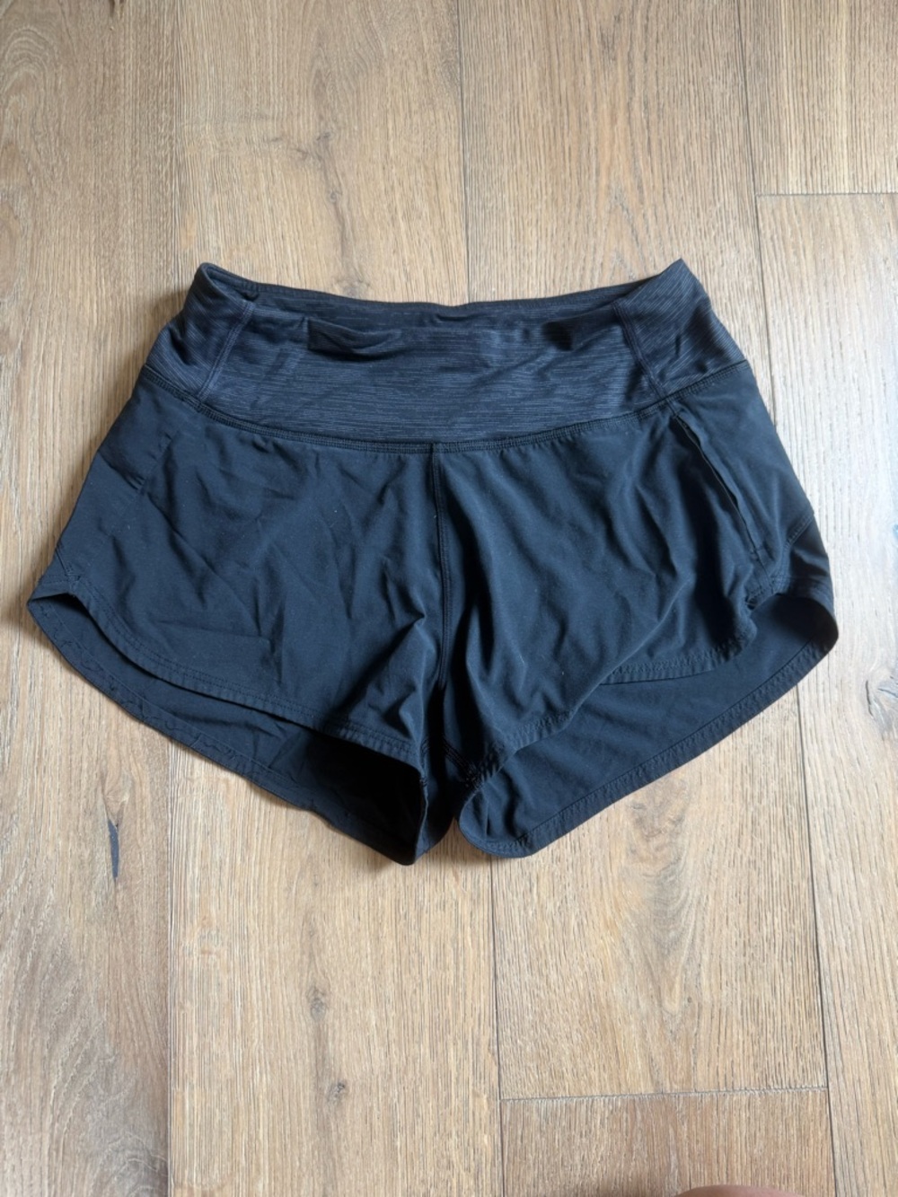 Outdoor Voices Black Running Shorts with Wide Waistband
